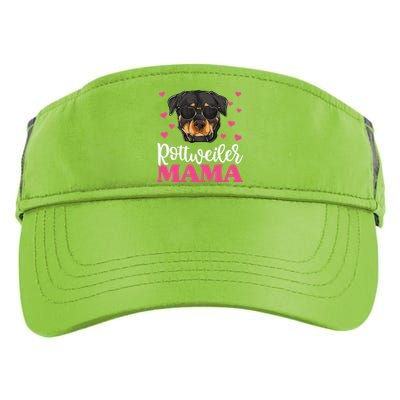 Cute Rottie Rottweiler Mama Mothers Day Dog Mom Adult Drive Performance Visor