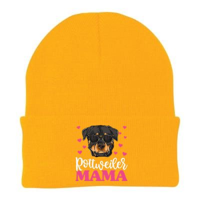 Cute Rottie Rottweiler Mama Mothers Day Dog Mom Knit Cap Winter Beanie