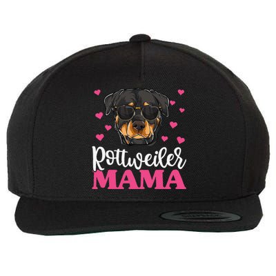 Cute Rottie Rottweiler Mama Mothers Day Dog Mom Wool Snapback Cap