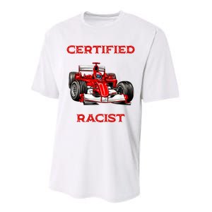 Certified Racist Racer Boost Speedster Certified Race Performance Sprint T-Shirt