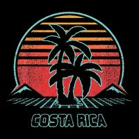 Costa Rica Retro Vintage 80s Style Sweatshirt