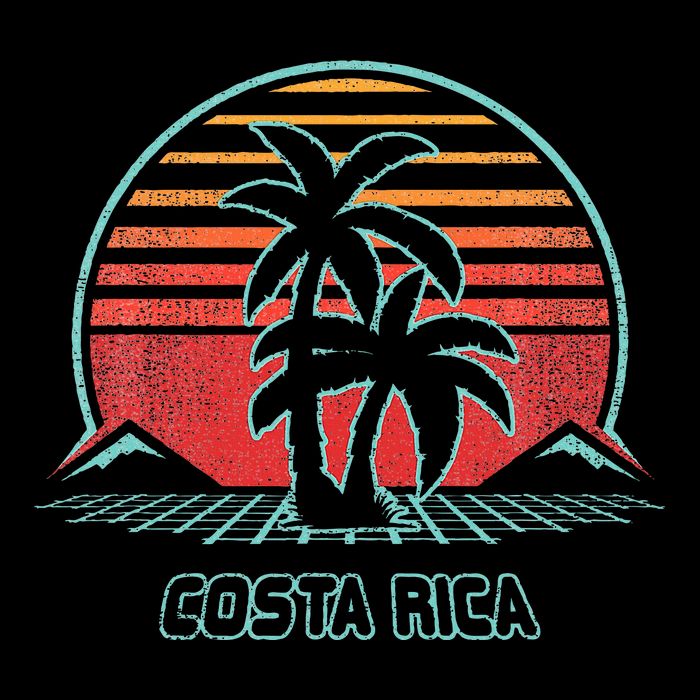 Costa Rica Retro Vintage 80s Style Sweatshirt