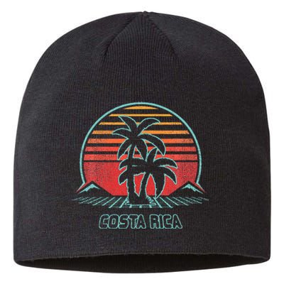 Costa Rica Retro Vintage 80s Style Sustainable Beanie