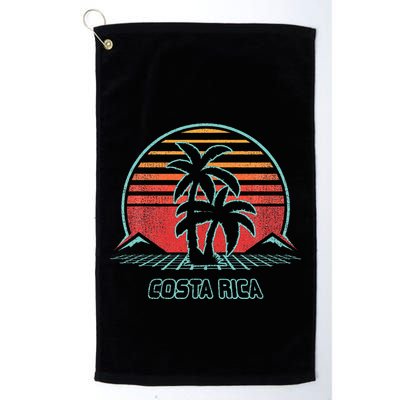 Costa Rica Retro Vintage 80s Style Golf Towel