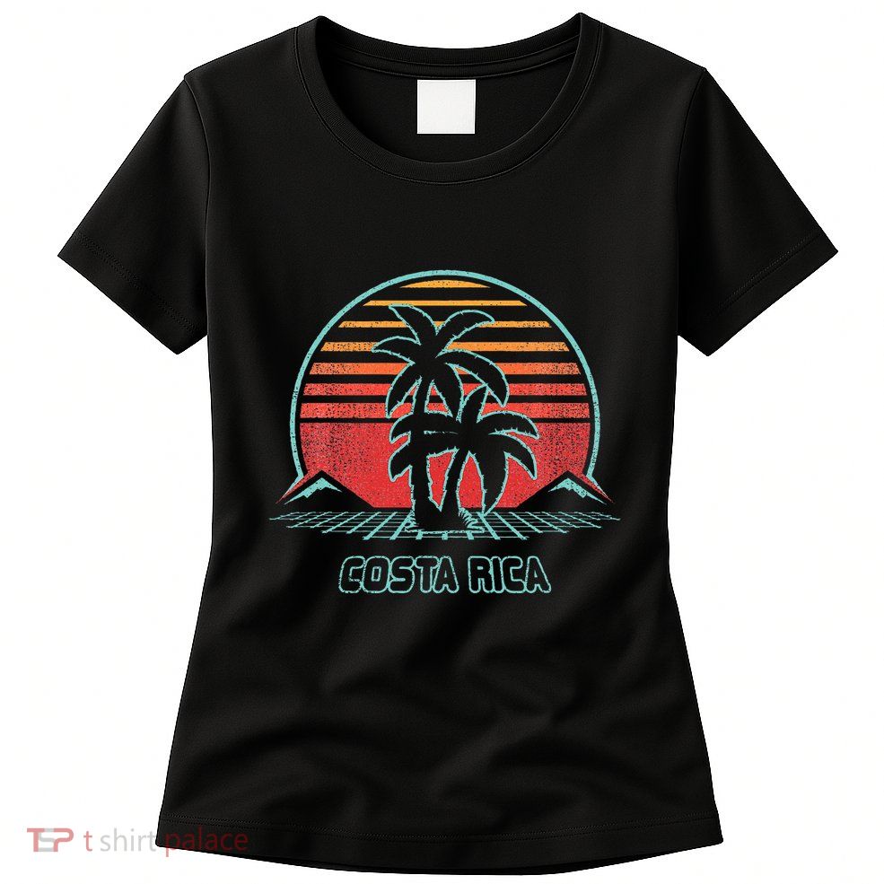 Costa Rica Retro Vintage 80s Style Womens T-Shirt