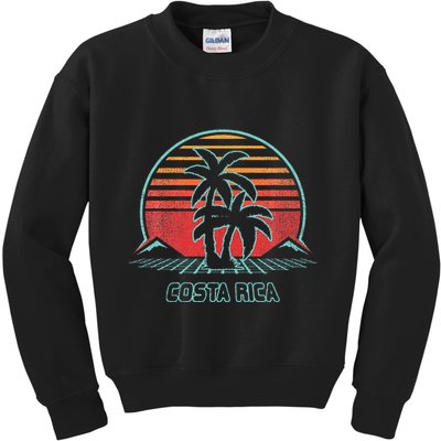 Costa Rica Retro Vintage 80s Style Kids Sweatshirt
