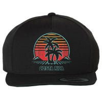 Costa Rica Retro Vintage 80s Style Wool Snapback Cap