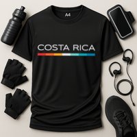Costa Rica Retro Design Cooling Performance Crew T-Shirt