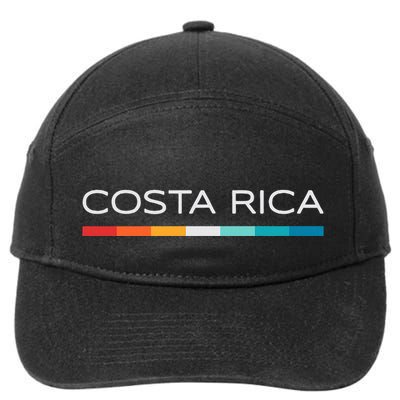 Costa Rica Retro Design 7-Panel Snapback Hat