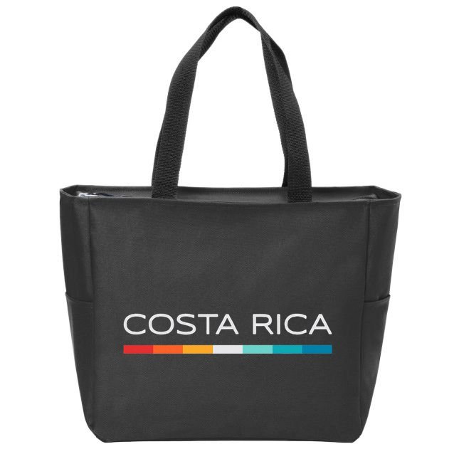 Costa Rica Retro Design Zip Tote Bag