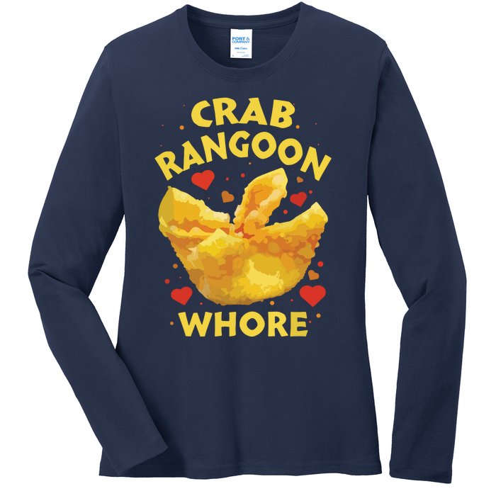 Crab Rangoon, Rangoon Lover Ladies Long Sleeve Shirt