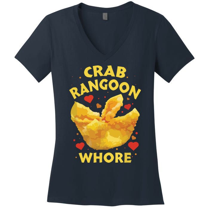 Crab Rangoon, Rangoon Lover Women's V-Neck T-Shirt