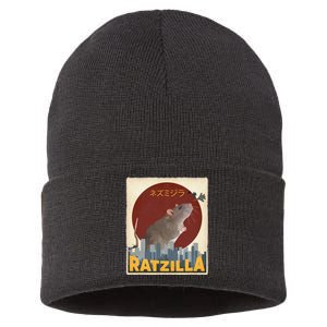 Cute Ratzilla Rat Mouse Japanese Anime Sustainable Knit Beanie