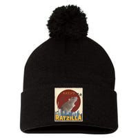 Cute Ratzilla Rat Mouse Japanese Anime Pom Pom 12in Knit Beanie