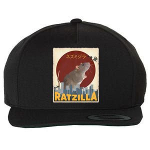 Cute Ratzilla Rat Mouse Japanese Anime Wool Snapback Cap