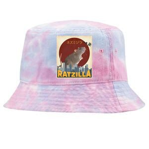 Cute Ratzilla Rat Mouse Japanese Anime Tie-Dyed Bucket Hat