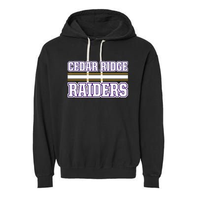 Cedar Ridge Raiders Horizontal Stripes Garment-Dyed Fleece Hoodie