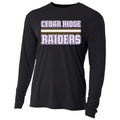 Cedar Ridge Raiders Horizontal Stripes Cooling Performance Long Sleeve Crew