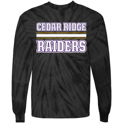 Cedar Ridge Raiders Horizontal Stripes Tie-Dye Long Sleeve Shirt