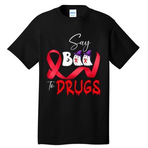 Cute Red Ribbon Week Say BOO To Drugs Halloween Tall T-Shirt