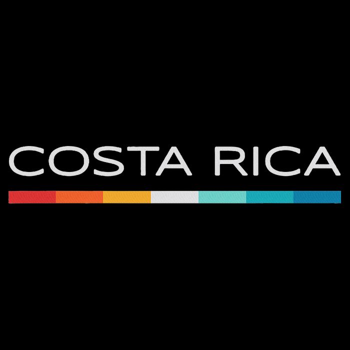 Costa Rica Retro Design 7-Panel Snapback Hat