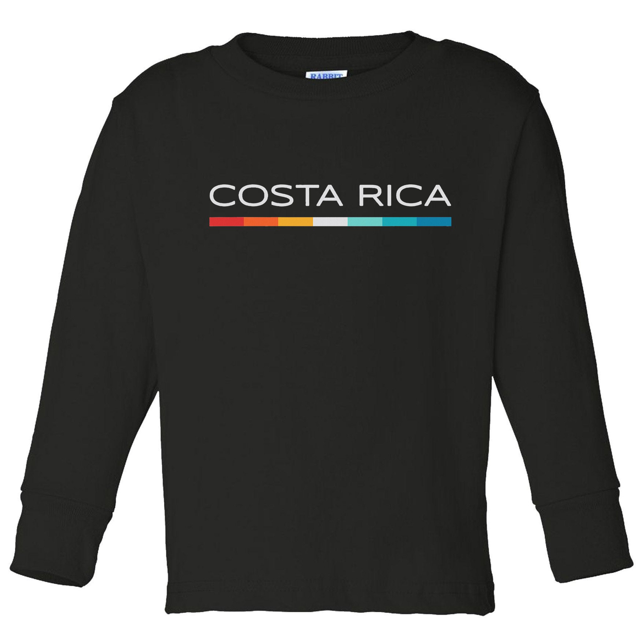 Costa Rica Retro Design Toddler Long Sleeve Shirt