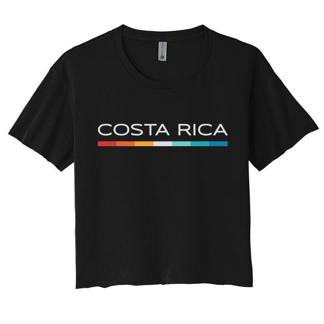 Costa Rica Retro Design Crop Top