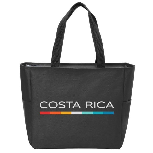 Costa Rica Retro Design Zip Tote Bag