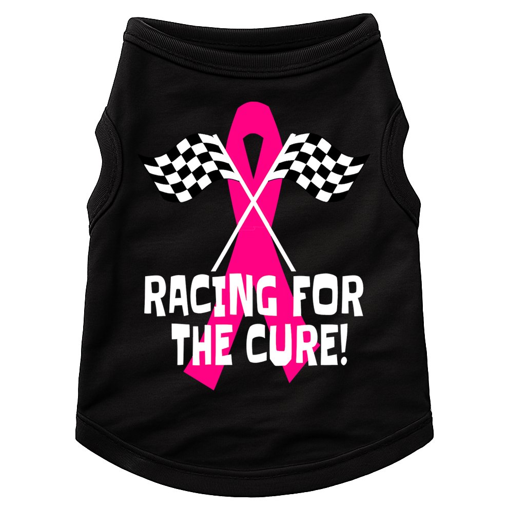 Car Races Racing For A Cure Pink Ribbon Breast Cancer Doggie Tank