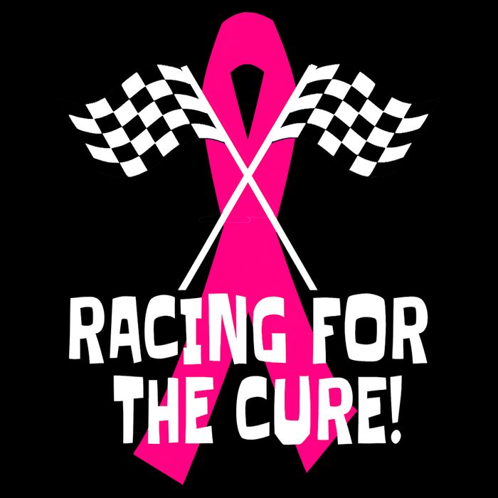 Car Races Racing For A Cure Pink Ribbon Breast Cancer Sweatshirt