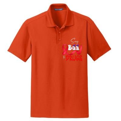 Cute Red Ribbon Week Say BOO To Drugs Halloween Dry Zone Grid Polo