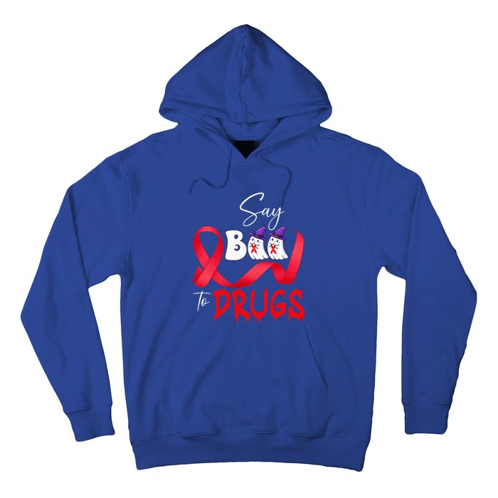 Cute Red Ribbon Week Say BOO To Drugs Halloween Hoodie