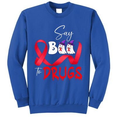 Cute Red Ribbon Week Say BOO To Drugs Halloween Sweatshirt