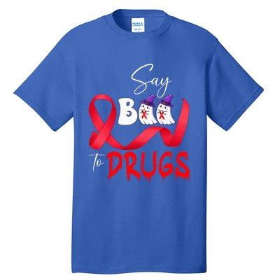 Cute Red Ribbon Week Say BOO To Drugs Halloween Tall T-Shirt