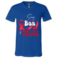 Cute Red Ribbon Week Say BOO To Drugs Halloween V-Neck T-Shirt