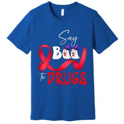 Cute Red Ribbon Week Say BOO To Drugs Halloween Premium T-Shirt