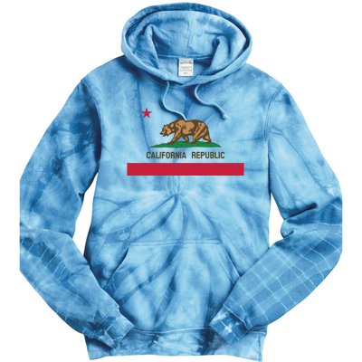 California Republic State Flag Tie Dye Hoodie