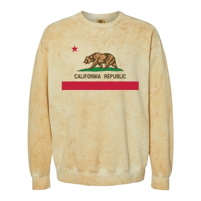 California Republic State Flag Colorblast Crewneck Sweatshirt