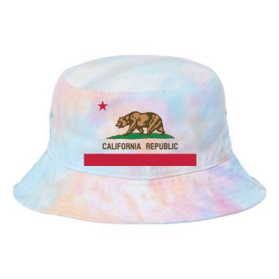 California Republic State Flag Tie Dye Newport Bucket Hat