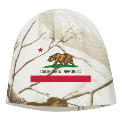 California Republic State Flag Kati - Camo Knit Beanie