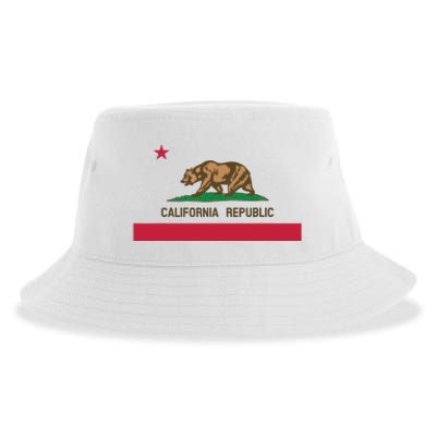 California Republic State Flag Sustainable Bucket Hat