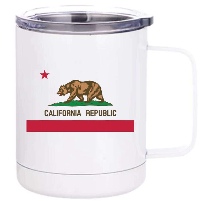 California Republic State Flag 12 oz Stainless Steel Tumbler Cup