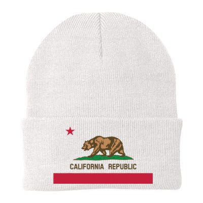 California Republic State Flag Knit Cap Winter Beanie