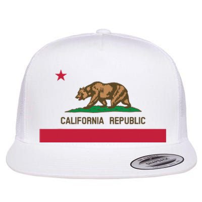 California Republic State Flag Flat Bill Trucker Hat