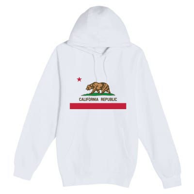 California Republic State Flag Premium Pullover Hoodie