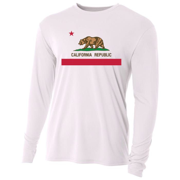 California Republic State Flag Cooling Performance Long Sleeve Crew