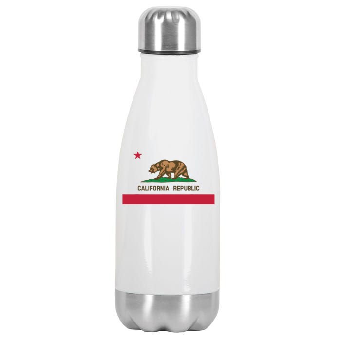 California Republic State Flag Stainless Steel Insulated Water Bottle