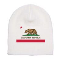 California Republic State Flag Short Acrylic Beanie