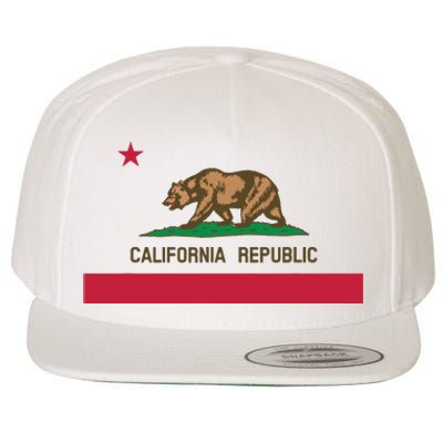 California Republic State Flag Wool Snapback Cap