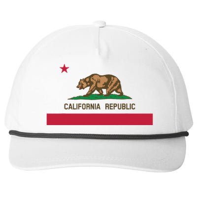 California Republic State Flag Snapback Five-Panel Rope Hat